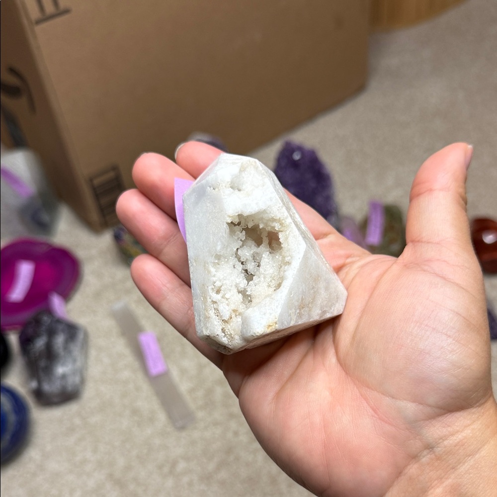 Quartz Geode Tower Crystal